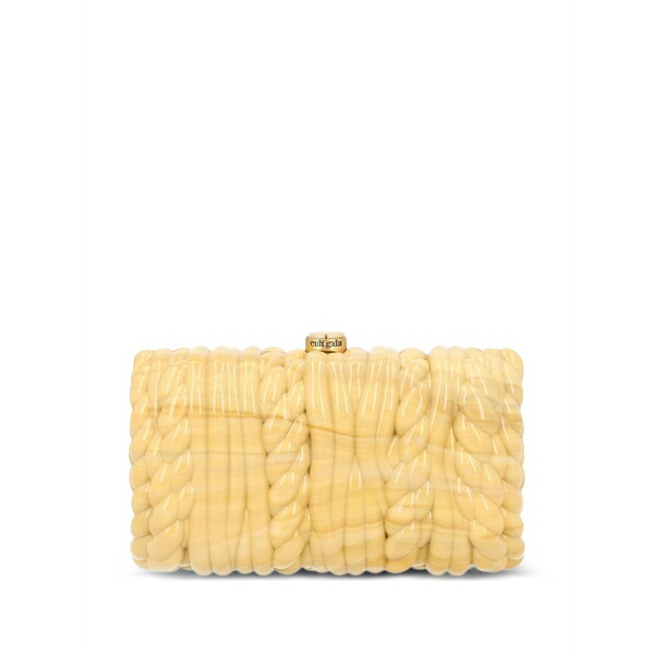 カルトガイア レディース クラッチバッグ バッグ Helene cable-knit effect clutch bag Neutrals|asty