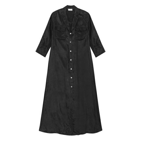 ガニー レディース 衣裳 トップス Buttoned shirt dress Black