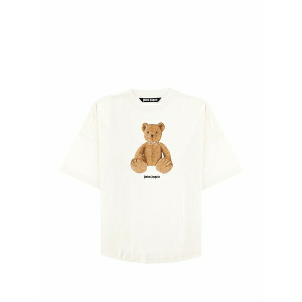 パーム・エンジェルス メンズ プルオーバー トップス Bear-print t-shirt White