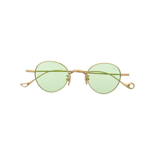目玉ぺタイザー メンズ サングラス・アイウェア 付属物 Round-frame sunglasses Gold
