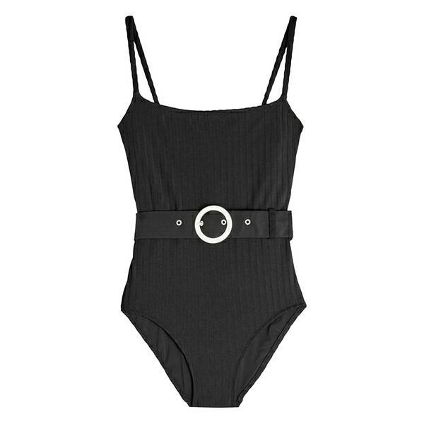 益荒男 アンド 縞模様 レディース 衣裳 トップス The nina belted swimsuit Black