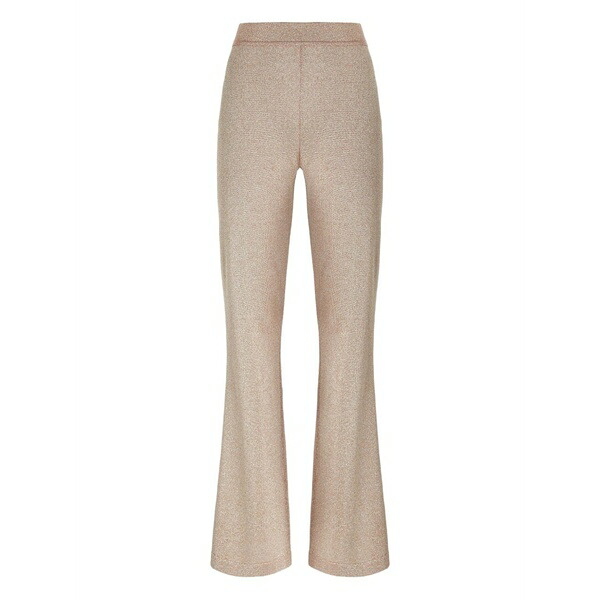 ミッソーニ レディース 心地よいズボン下 ボトムス Glitter-knit flared trousers Pink