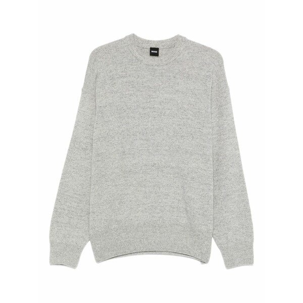 主任者 メンズ 編み物\u0026プルオーバー アウター Crew-neck long-sleeve sweater Grey