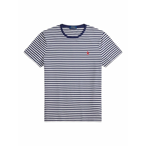 ラルフローレン メンズ ティーシャツ トップス Striped embroidered jersey t-shirt Blue