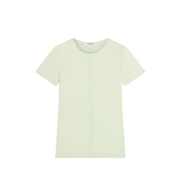 住み家 稲荷 レディース ティーシャツ トップス Exposed-seam t-shirt Green
