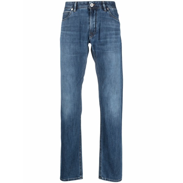 ブリオーニ メンズ 心地よいズボン下 ボトムス Straight-leg cotton trousers Blue