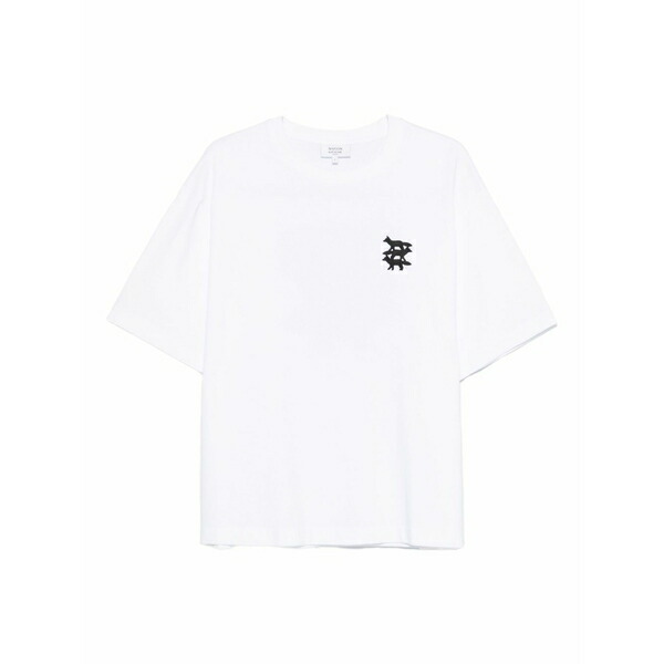 棲み家 狐狸 メンズ プルオーバー トップス Fox-print t-shirt White