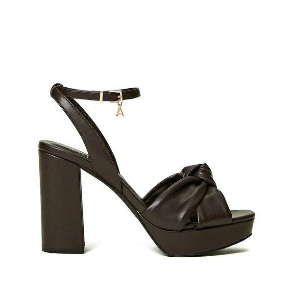 ツイン仕掛ける レディース サンダル シューズ 105粍 knot-detail platform sandals  Brown