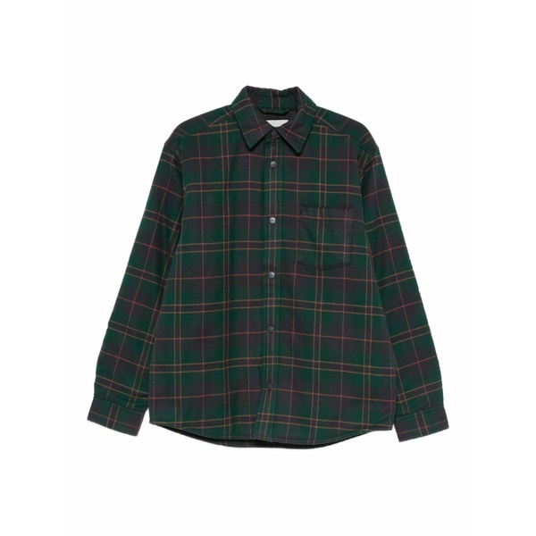 鉄道車両ハート形 メンズ 上衣＆上衣 アウター Plaid pocket jacket Black