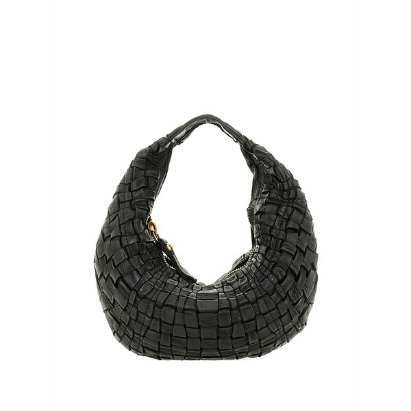 カンポマッジ レディース ショルダーバッグ 御徒面子 Edera woven shoulder bag Black