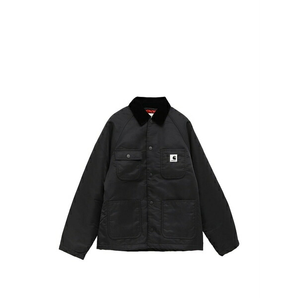 鉄道車両ハート形 レディース 上衣＆上衣 アウター Alumni chore velvet-collar jacket Black
