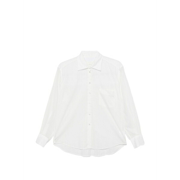 ザカス  レディース プルオーバー トップス Chest-pocket button-up shirt White