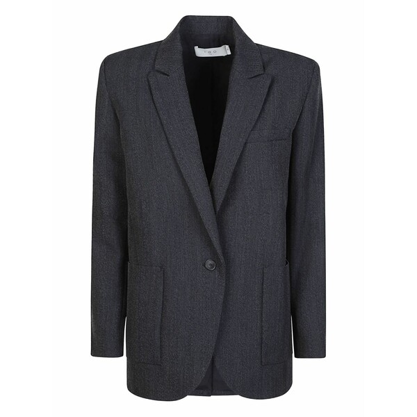 イロ レディース 上衣＆上衣 アウター Wool single-breasted blazer Blue
