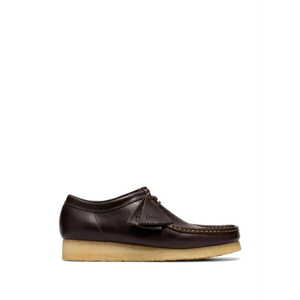 クラークス メンズ ブーツ シューズ Wallabee lace-up leather boots Brown