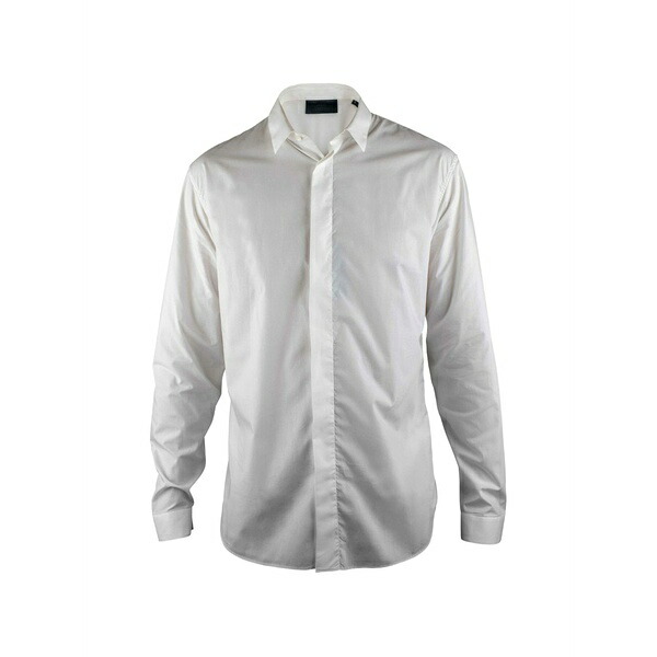フィリッププレイン メンズ シャツ トップス Button-fastening shirt White｜asty