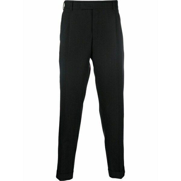 PTトリノ メンズ 心地好いズボン下 ボトムス Charm-detail tailored trousers Black