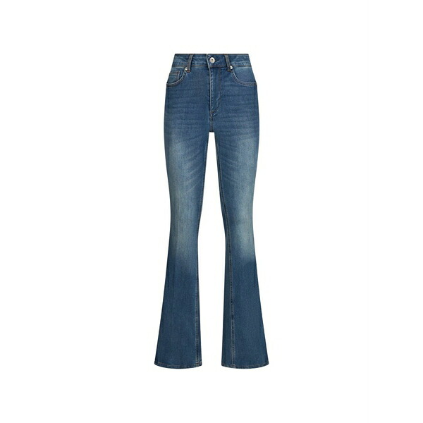 リュージョー レディース ジーンズズボン下 ボトムス High-rise five-pockets jeans Blue