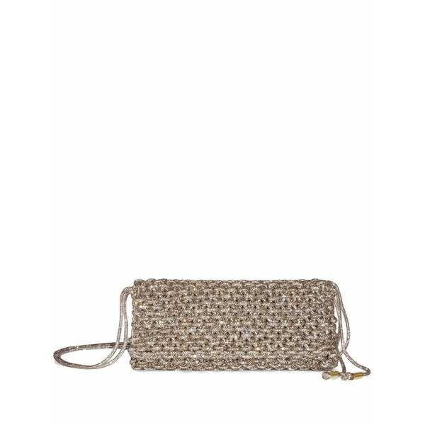 ヒボウラマ レディース ショルダーバッグ 御徒面子 Aurora crystal-embellished shoulder bag Gold