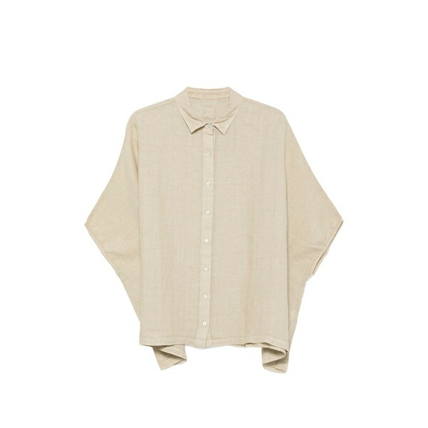 １２０％リノ レディース プルオーバー トップス Batwing-sleeve linen shirt Neutrals