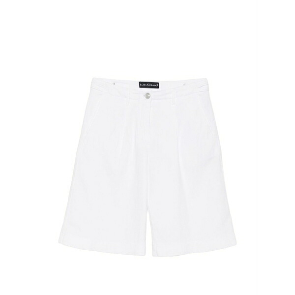 ルイーザ ヘレンケラーノ レディース 心地よいズボン下 ボトムス Pleated-detail shorts White
