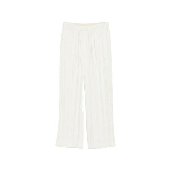 アリジ レディース 心地好いズボン下 ボトムス Pleated trousers White