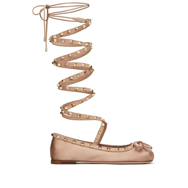 ヴァレンティノ ガラヴァーニ レディース サンダル シューズ Garavani rockstud satin ballerinas Pink