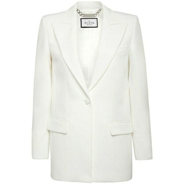 フィリップ飾り気の無い レディース 上衣＆上衣 アウター Cady single-breasted peaked blazer White