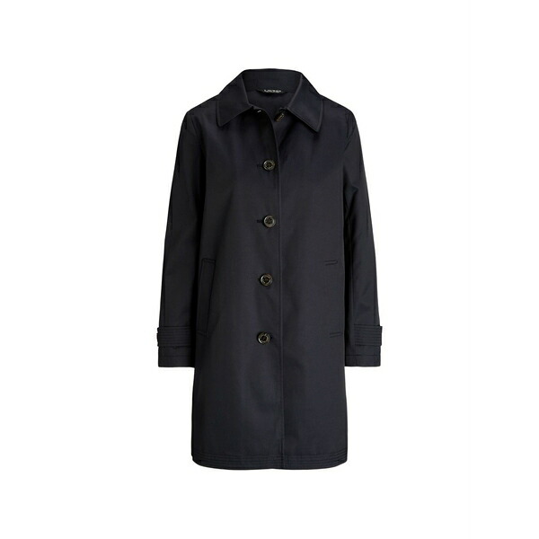 ラルフローレン レディース 厚地の外套 アウター Long-sleeve buttoned coat Blue