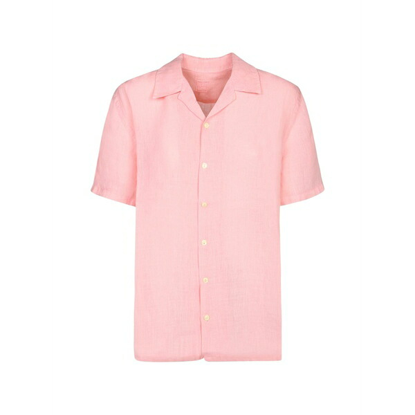 １２０％リノ メンズ プルオーバー トップス Short-sleeve camp-collar shirt Pink