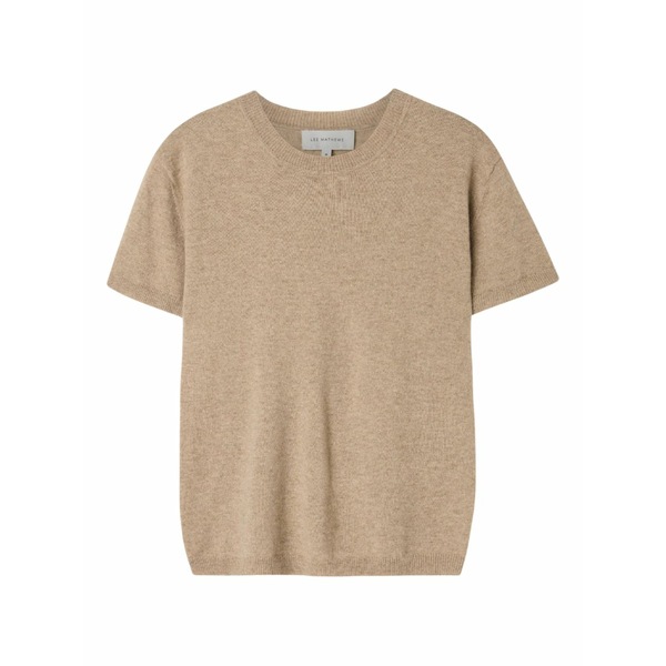 リーマシュー レディース Tシャツ トップス Short-sleeve cashmere top Neutrals|asty
