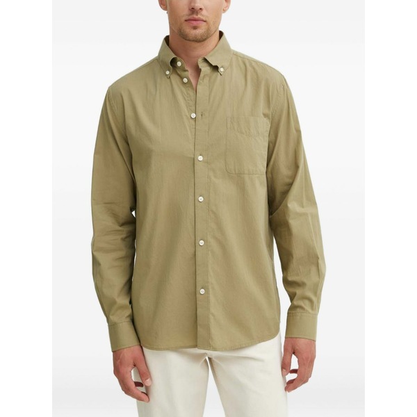 レ ドゥ メンズ プルオーバー トップス Pocket button-down shirt Neutrals
