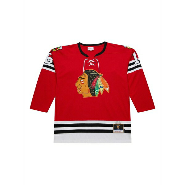 ミッチェル\u0026ネス メンズ プルオーバー トップス 1960 chicago blackhawks dark hockey jersey t-shirt Red