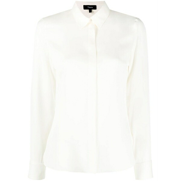 行動論理 レディース プルオーバー トップス Long-sleeve silk shirt Neutrals
