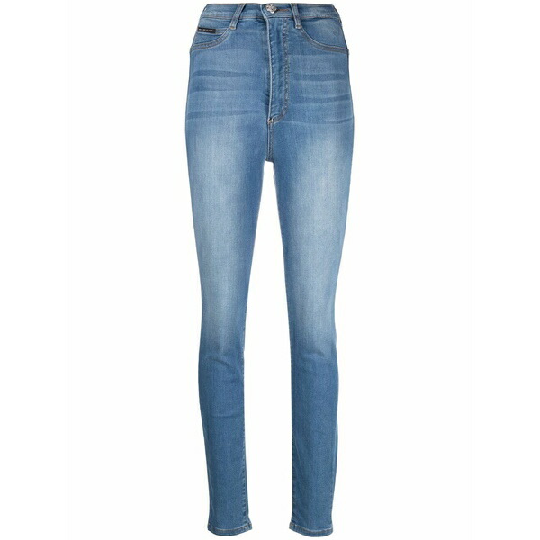 フィリップ飾り気の無い レディース ジーンズズボン下 ボトムス Super high-waist skinny jeans Blue