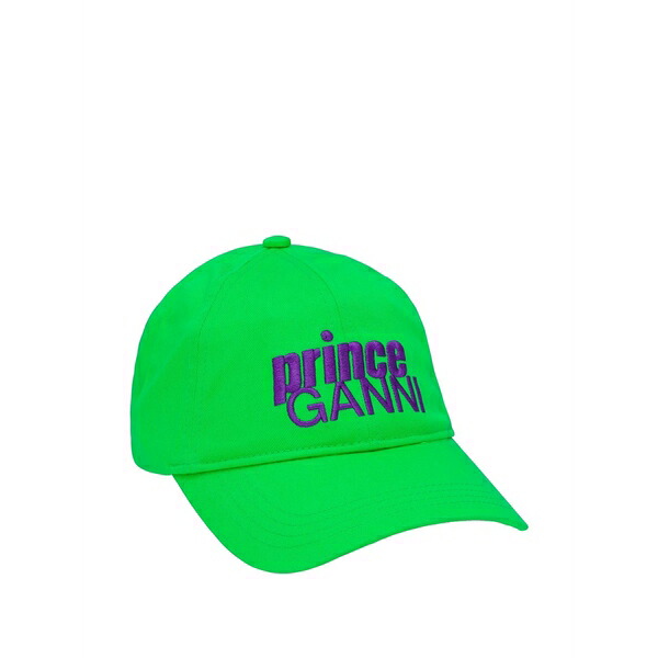 ガニー レディース かぶり笠 佩び物 X prince logo-embroidered baseball cap Green