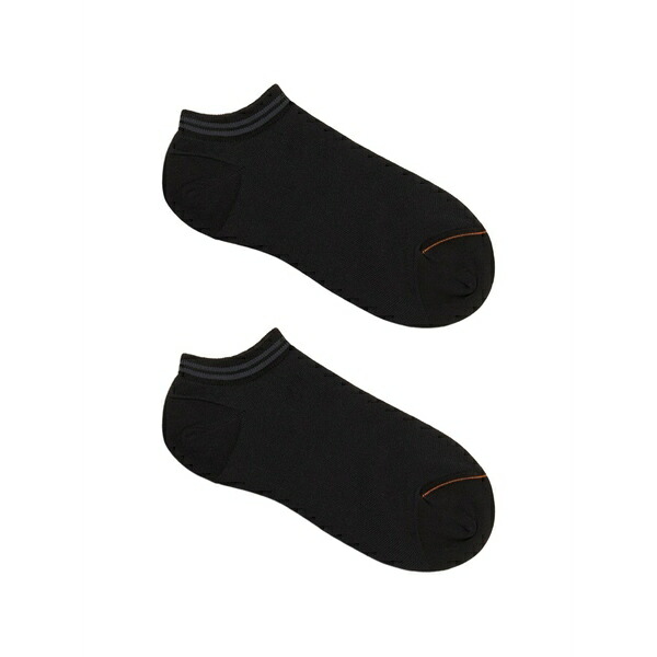 ゼニア メンズ ソックス アンダー御召しもの Woven socks Black