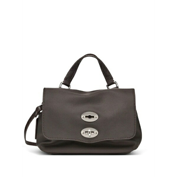 ザネラート レディース トートバッグ 御徒面子 Baby postina twist-lock-fastening tote bag Brown