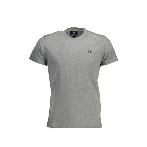 ラ マルティーナ メンズ ティーシャツ トップス Chest logo t-shirt Grey