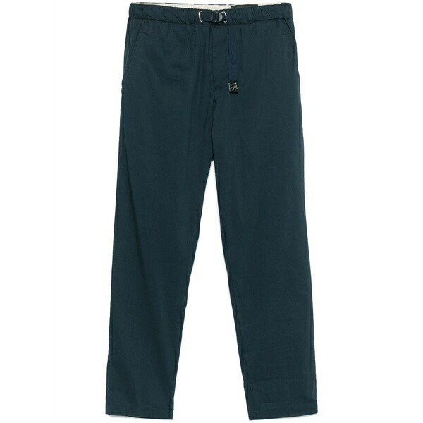 白いこと砂子 メンズ 心地よいズボン下 ボトムス Belted elasticated-waist trousers Blue