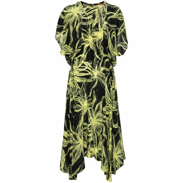 コルヴィル レディース 衣裳 トップス Draped patterned silk dress Black