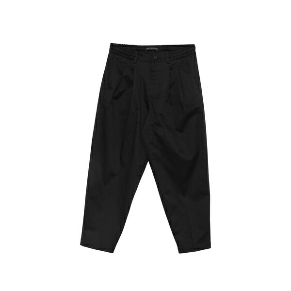 ロウブランド メンズ 心地好いズボン下 ボトムス Stud-embellished pleated trousers Black