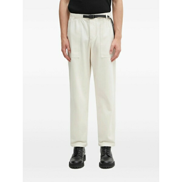 グラミチ メンズ 心地よいズボン下 ボトムス  loose tapered ridge elasticated trousers Neutrals