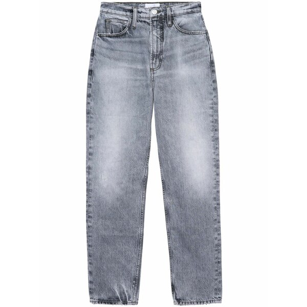 一こま レディース ジーンズズボン下 ボトムス Mid-rise straight jeans  Grey