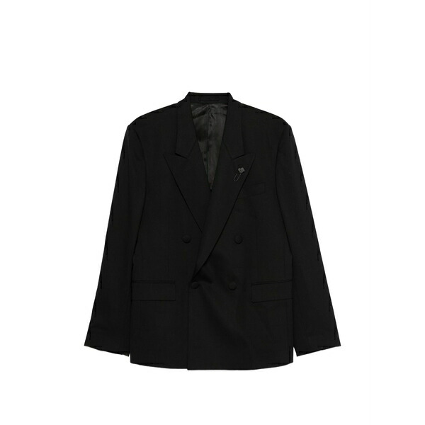 ラルディーニ メンズ 上衣＆上衣 アウター Double-breasted blazer Black