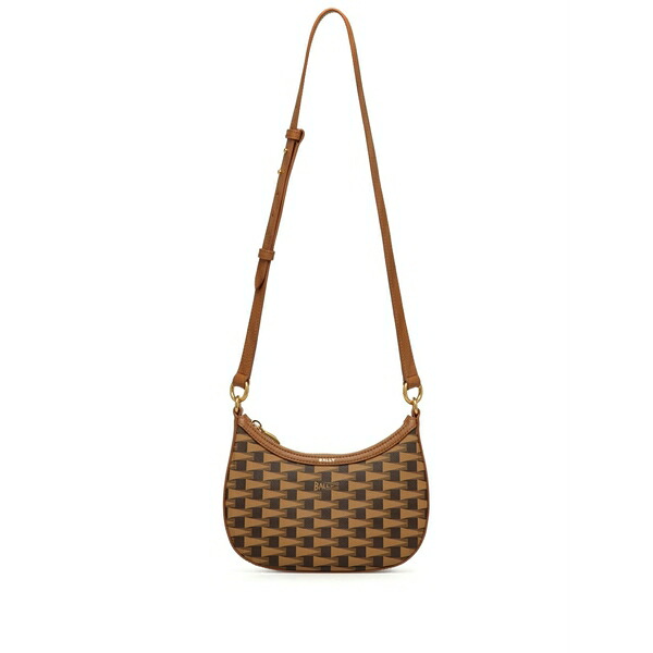 バリー レディース ショルダーバッグ 御徒面子 Monogram-pattern canvas crossbody bag Brown