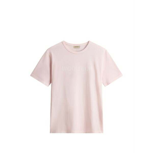 羊毛 資産家 メンズ ティーシャツ トップス Printed logo t-shirt Pink