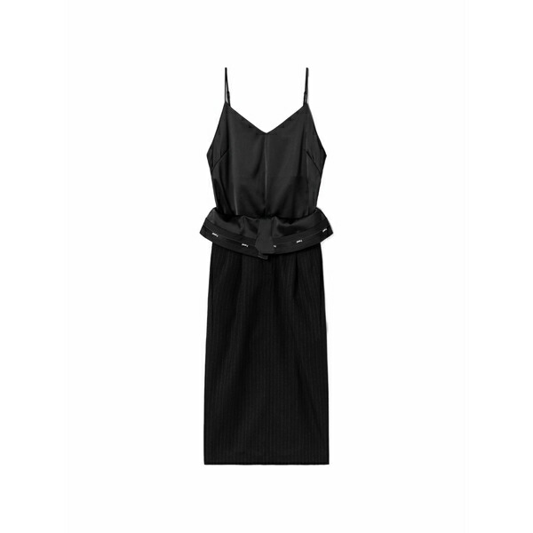 ジュン・ジー レディース 衣裳 トップス V-neck pinstripe dress Black