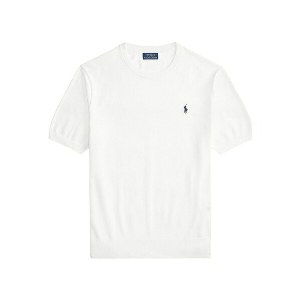 ラルフローレン メンズ ティーシャツ トップス Embroidered crew-neck short-sleeve t-shirt White