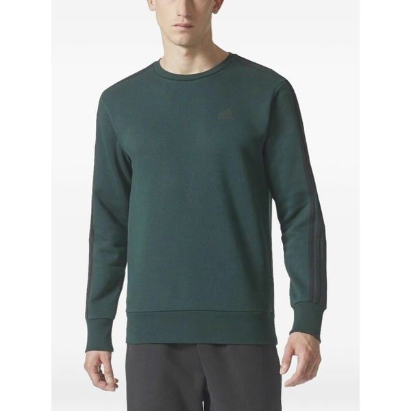アディダス メンズ パーカー・スウェットシャツ アウター Essential  three-stripes sweatshirt Green