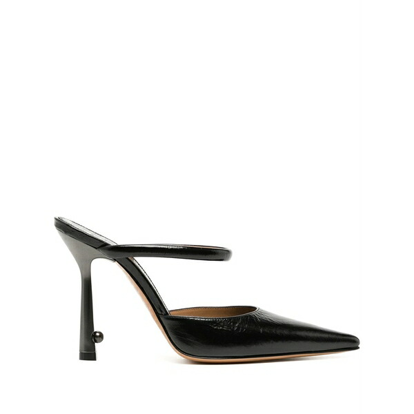 象牙色 レディース サンダル シューズ Lollipop mules Black